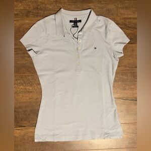 Tommy Hilfiger Light Blue Women's Button-Down Polo